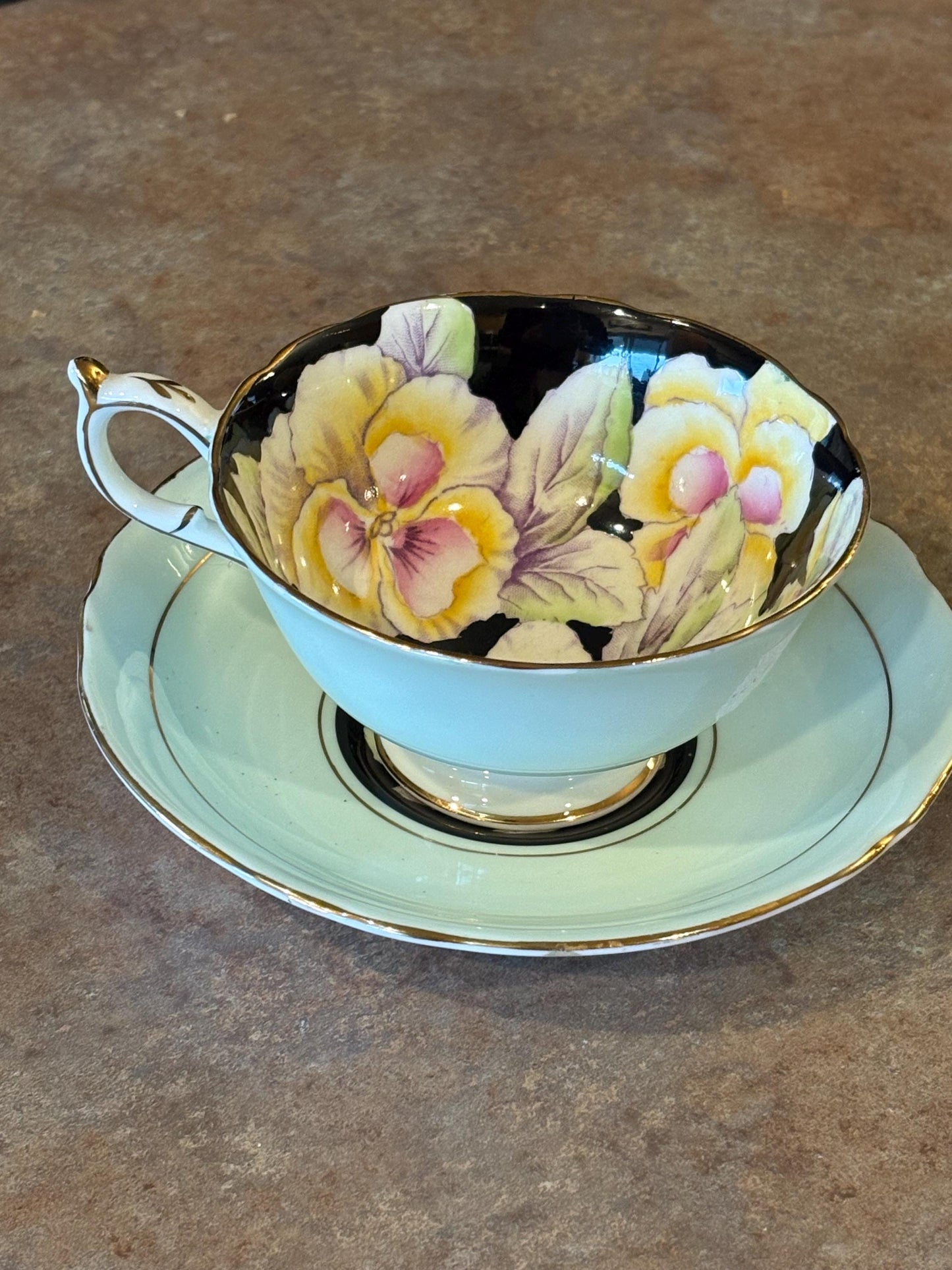 Stunning English double paragon  Full floating flower cup and saucer  fabulous condition  value priced