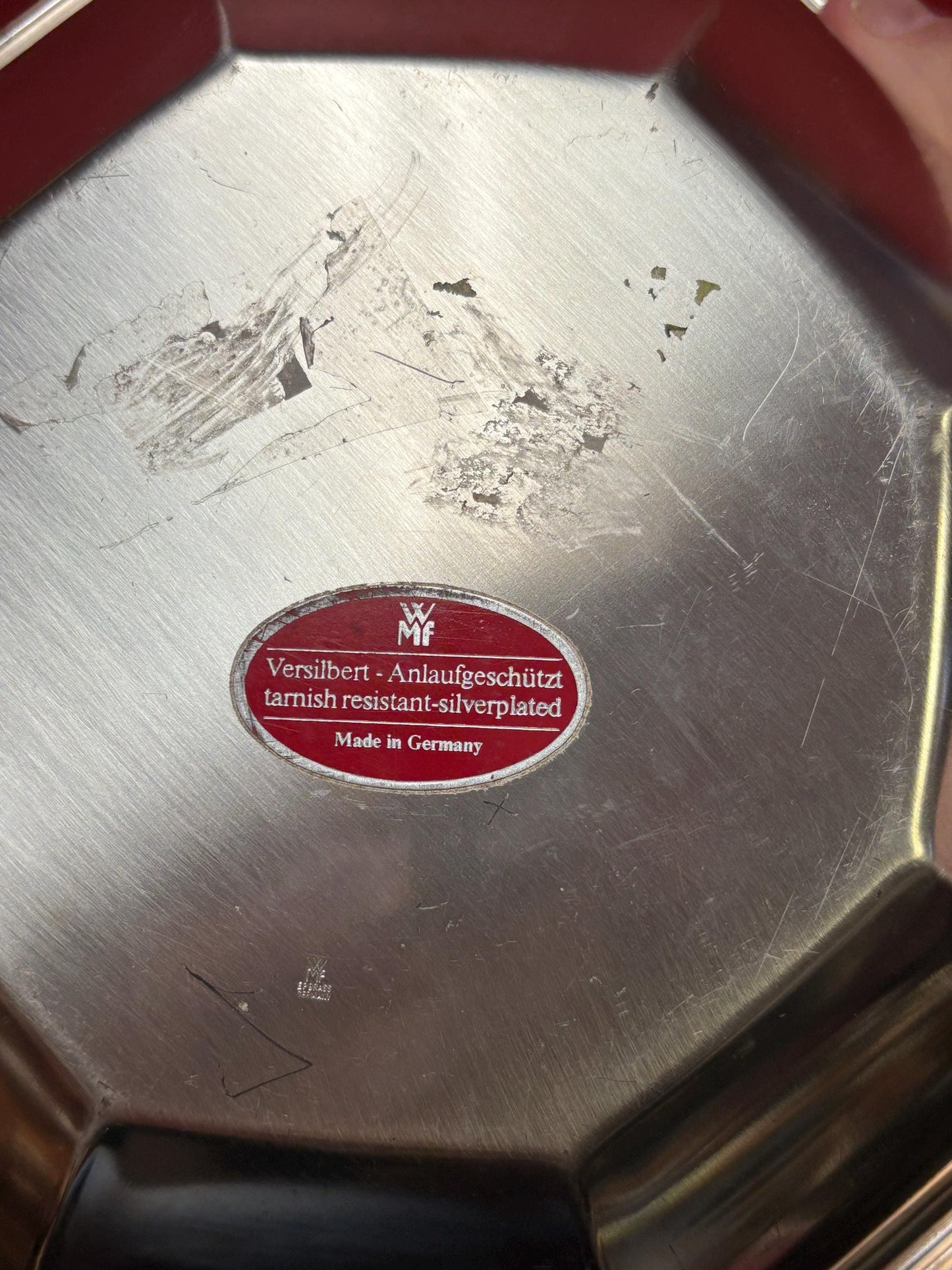 Beautiful 9 inch mid-century modern silver plated German bowl