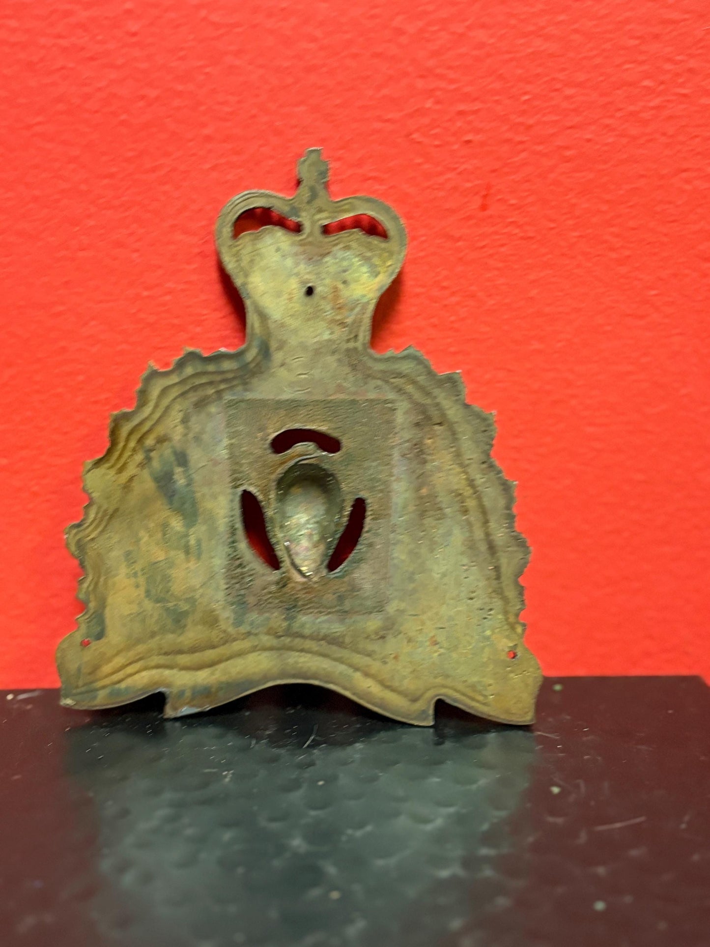 5 1/2 inch tall RCMP vintage royal Canadian mount police plaque  copper