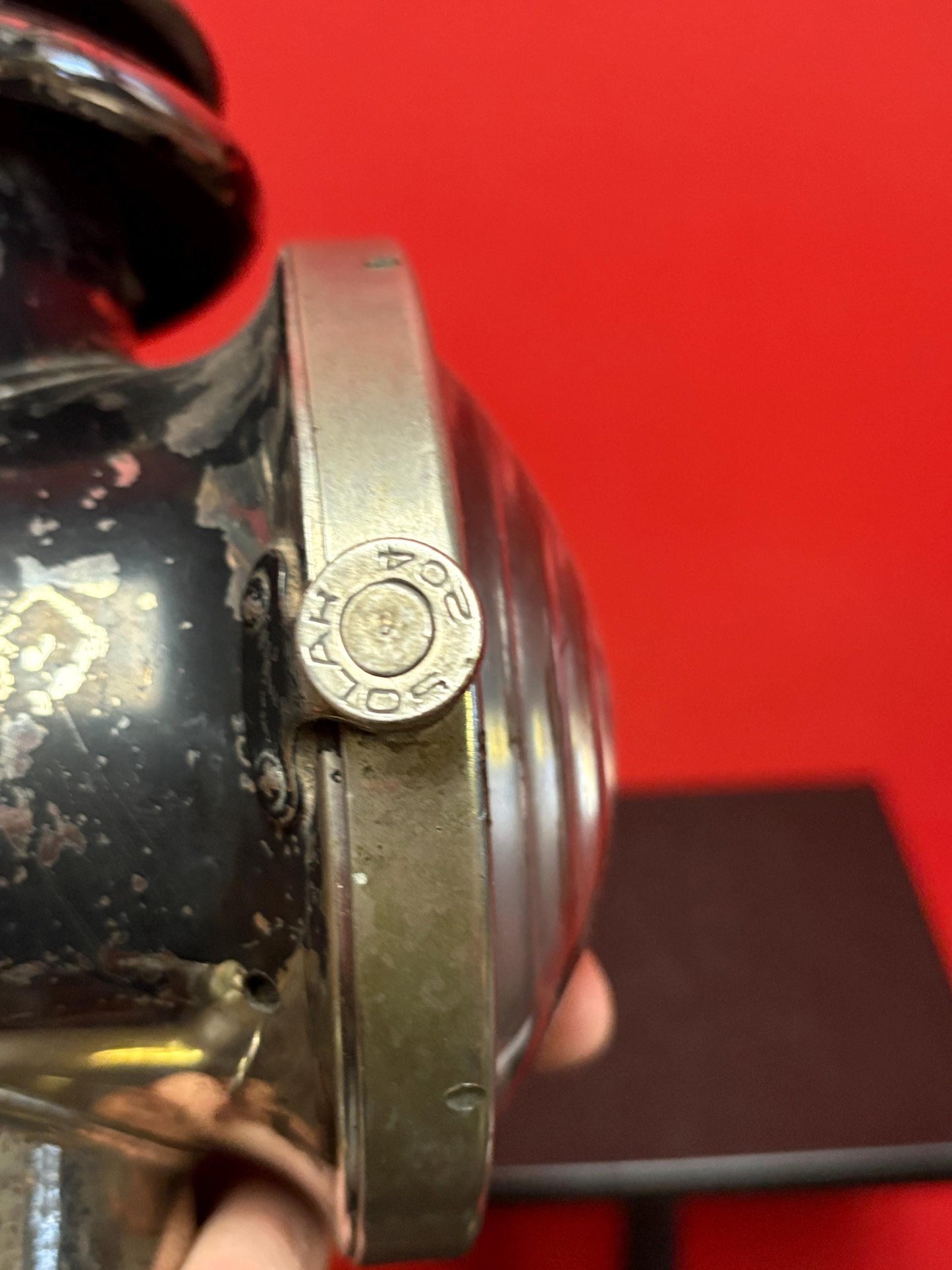 Antique 9 inch high automobile car lamp - used condition car museum worthy