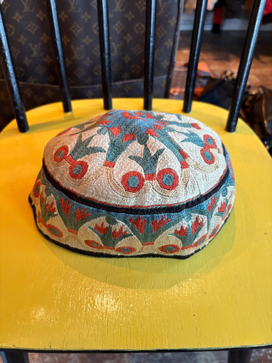 Beautiful antique 8 x 8 x 4 high approximately silk Turkish fez hat