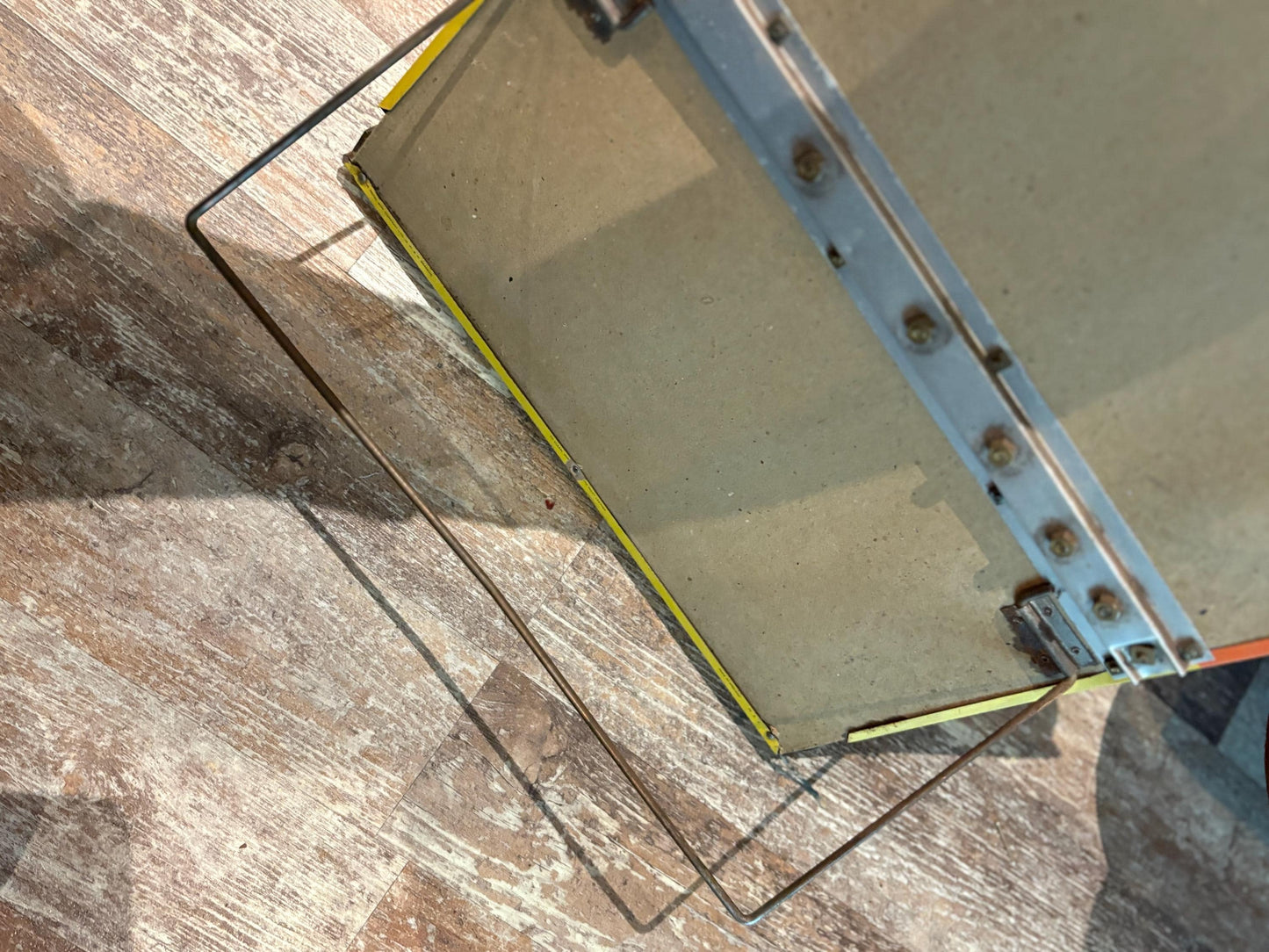 Rare antique Harris Junior paintbrush advertising holder in amazing condition - stand or hang -  wonderful imagery - 20 x 13“ wide