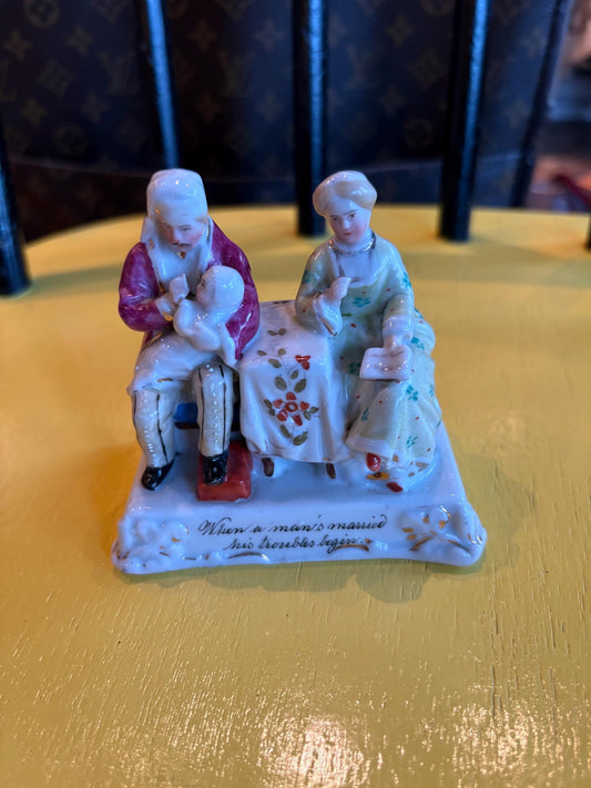 Antique Victorian German statue in good condition 4 inches high