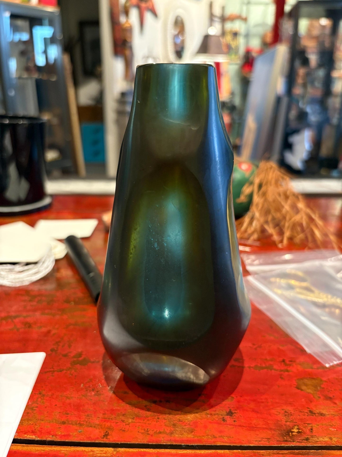 Furato Glass Vase by Fulvio Bianconi for Venini 1950s 7 inch tall vase imperfect condition - wow