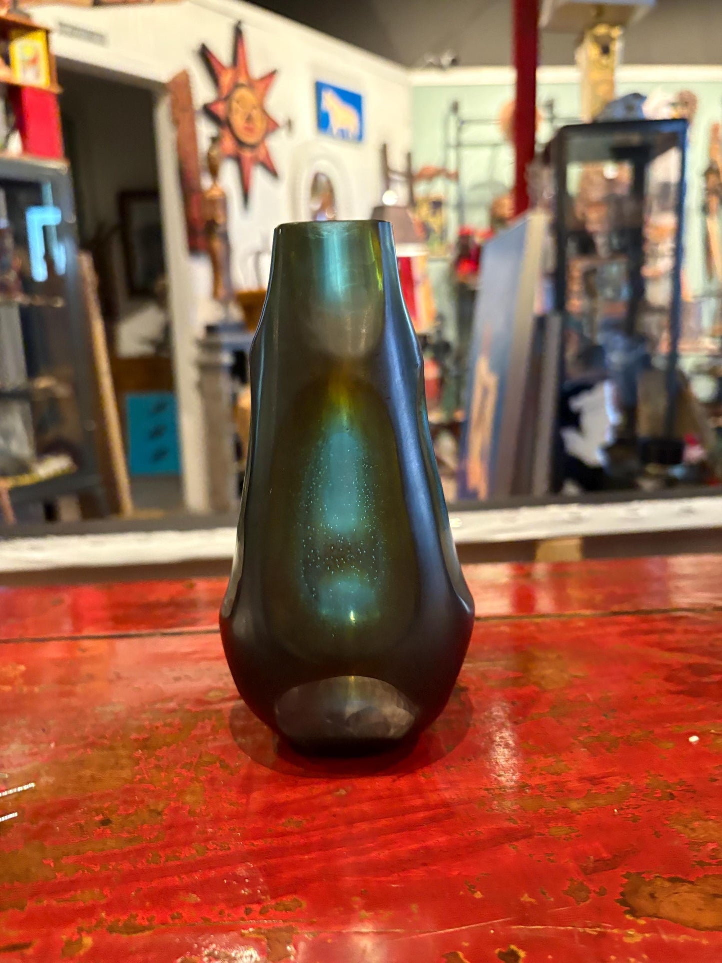 Furato Glass Vase by Fulvio Bianconi for Venini 1950s 7 inch tall vase imperfect condition - wow