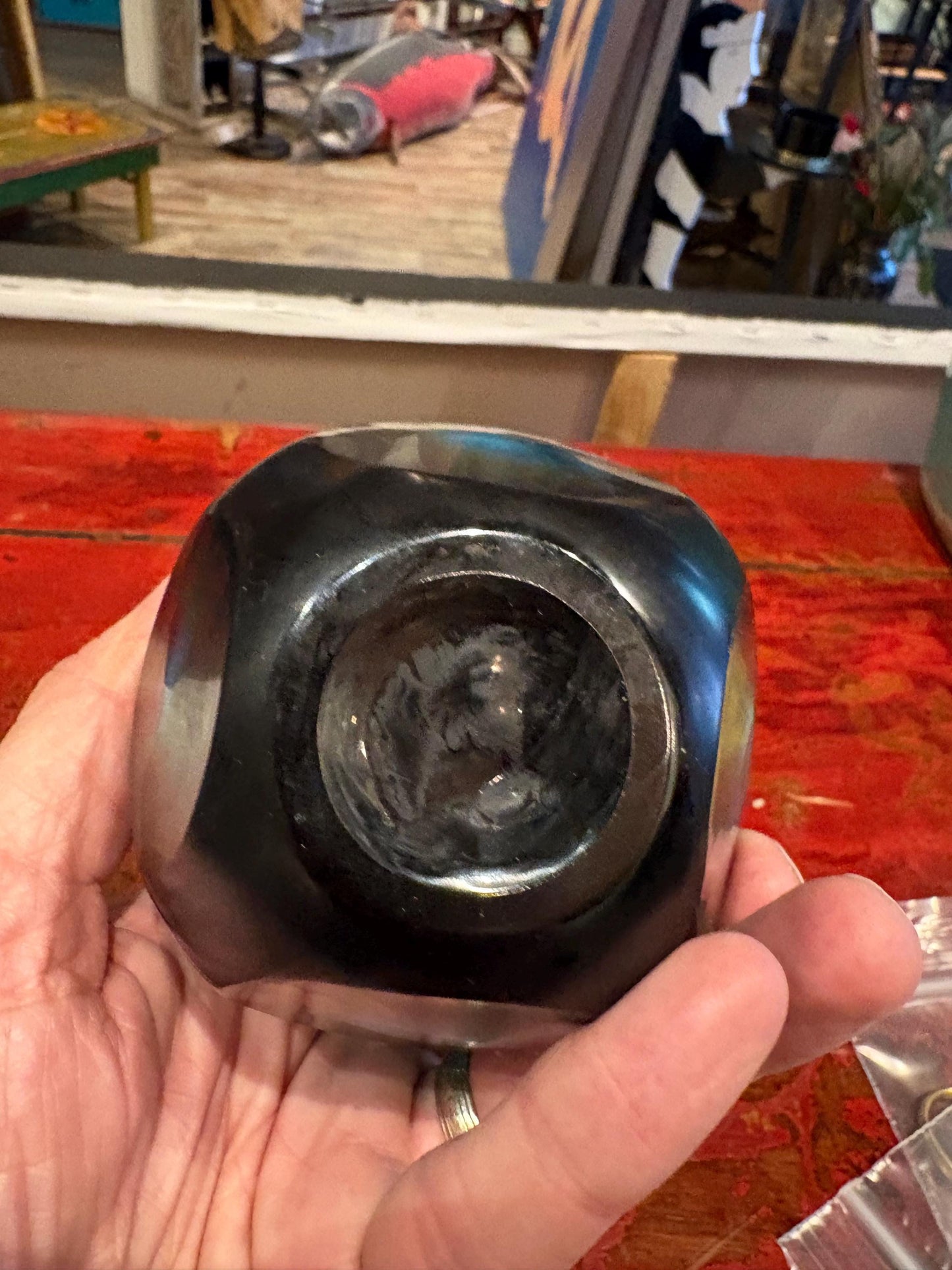 Furato Glass Vase by Fulvio Bianconi for Venini 1950s 7 inch tall vase imperfect condition - wow