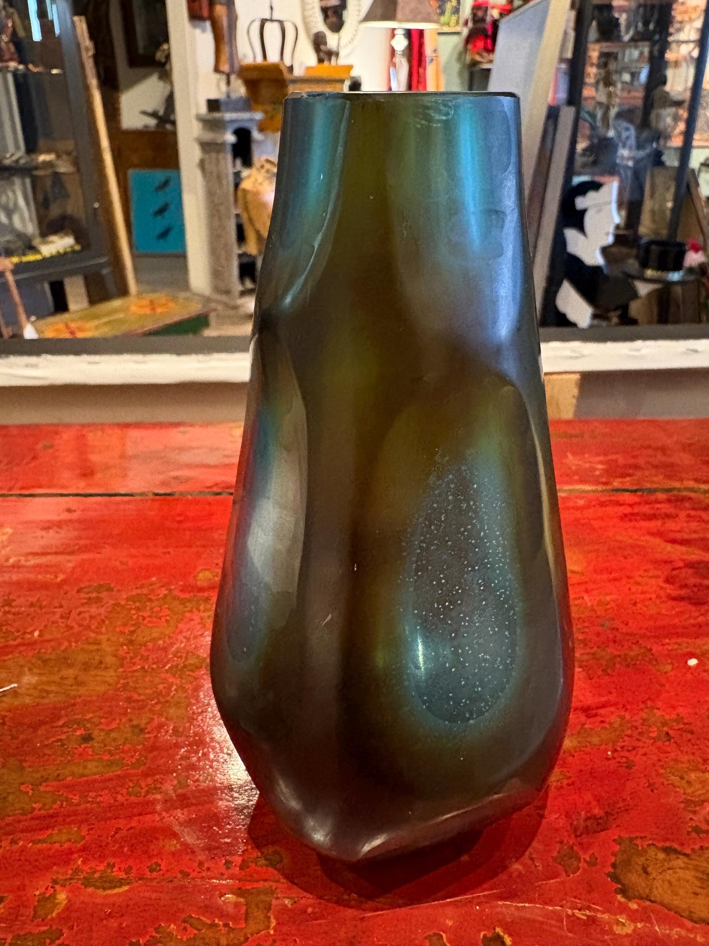 Furato Glass Vase by Fulvio Bianconi for Venini 1950s 7 inch tall vase imperfect condition - wow