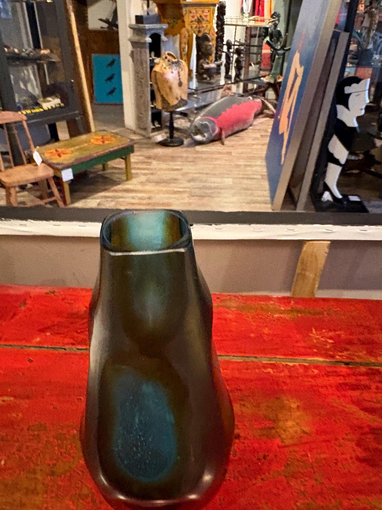 Furato Glass Vase by Fulvio Bianconi for Venini 1950s 7 inch tall vase imperfect condition - wow