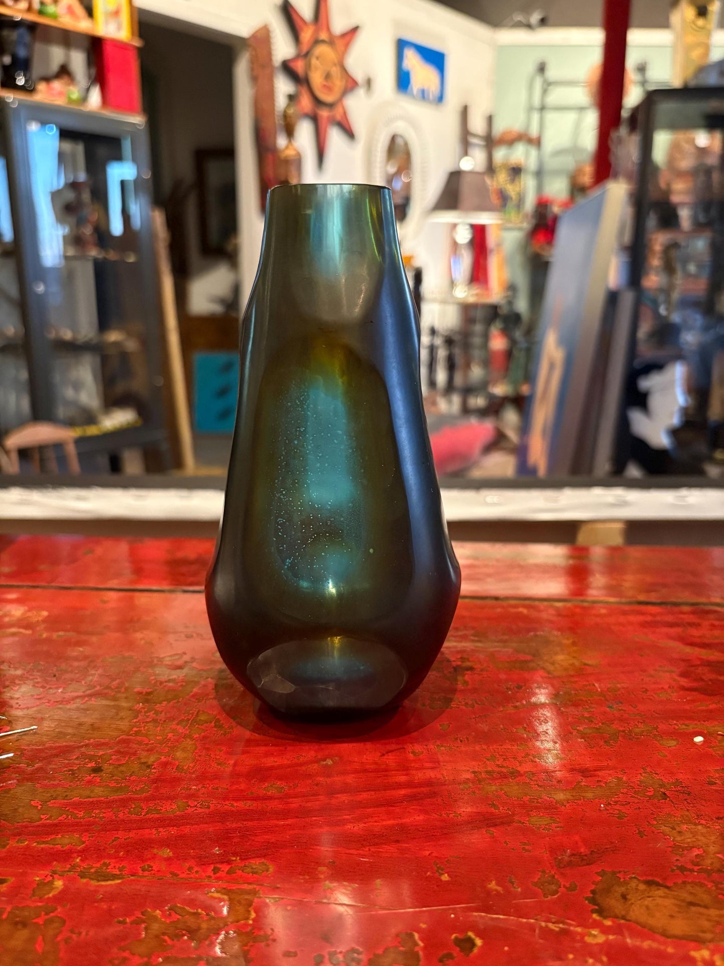 Furato Glass Vase by Fulvio Bianconi for Venini 1950s 7 inch tall vase imperfect condition - wow